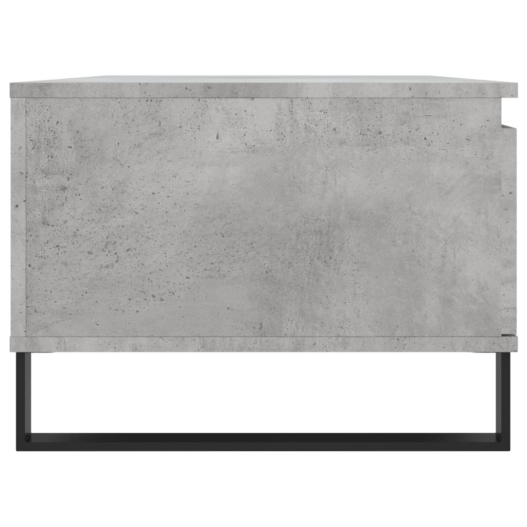 Tavolino Salotto Grigio Cemento 90x50x36,5 cm Legno Multistrato 830576