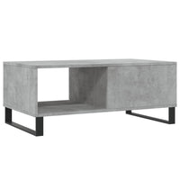 Tavolino Salotto Grigio Cemento 90x50x36,5 cm Legno Multistrato 830576