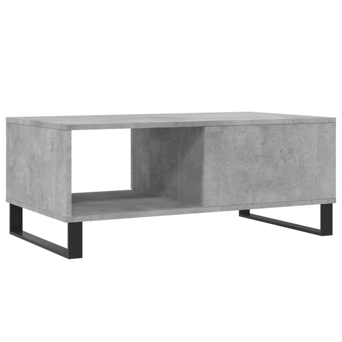 Tavolino Salotto Grigio Cemento 90x50x36,5 cm Legno Multistrato 830576