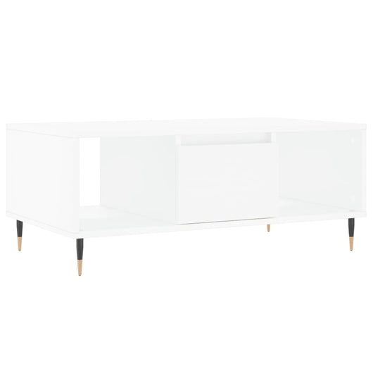 Tavolino da Salotto Bianco 90x50x36,5 cm in Legno Multistrato 830580