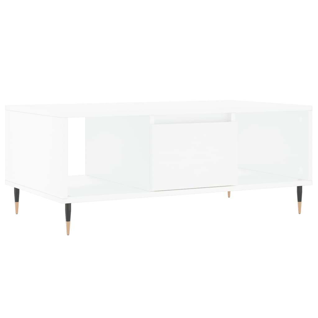 Tavolino da Salotto Bianco 90x50x36,5 cm in Legno Multistratocod mxl 70798