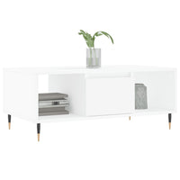 Tavolino da Salotto Bianco 90x50x36,5 cm in Legno Multistrato 830580