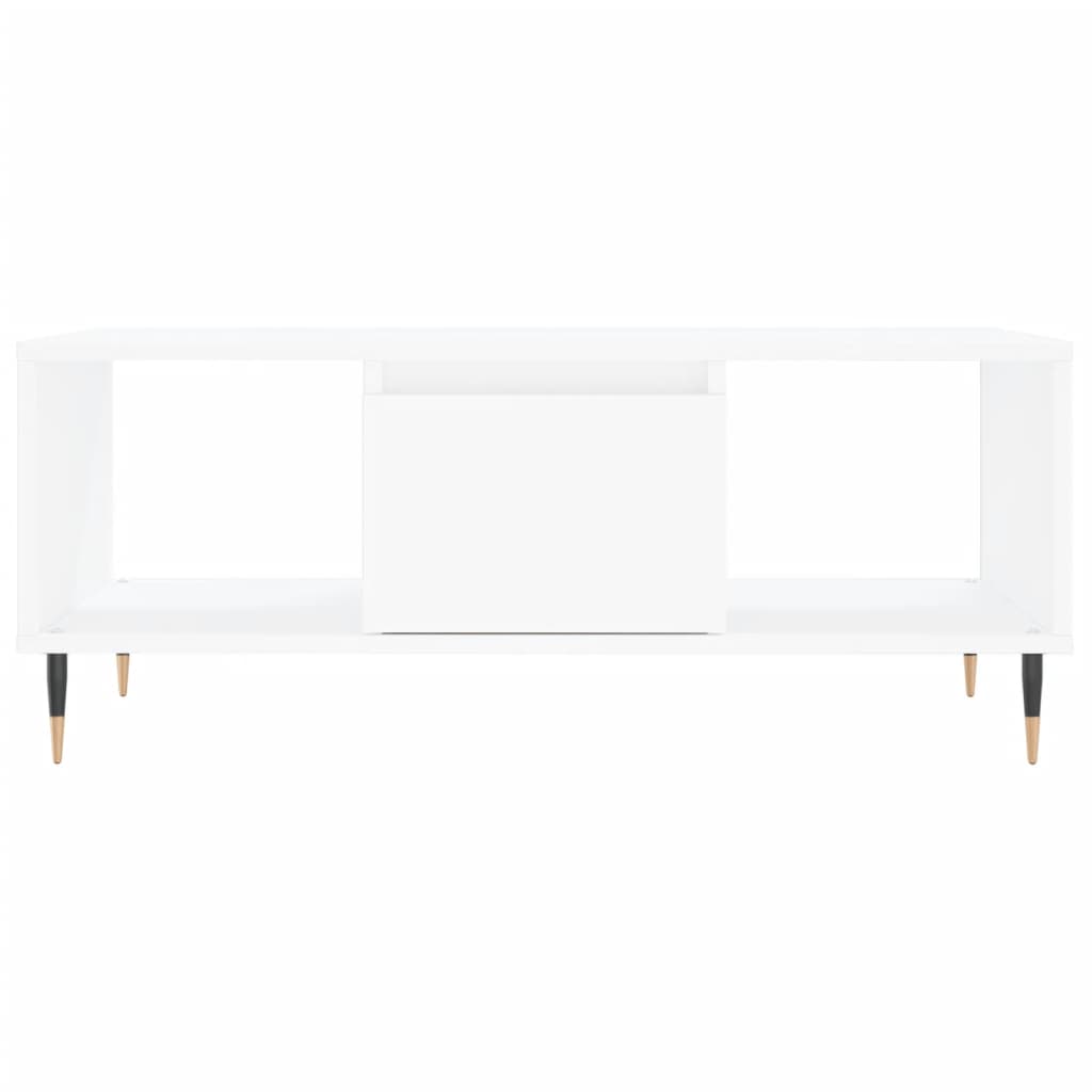 Tavolino da Salotto Bianco 90x50x36,5 cm in Legno Multistrato 830580