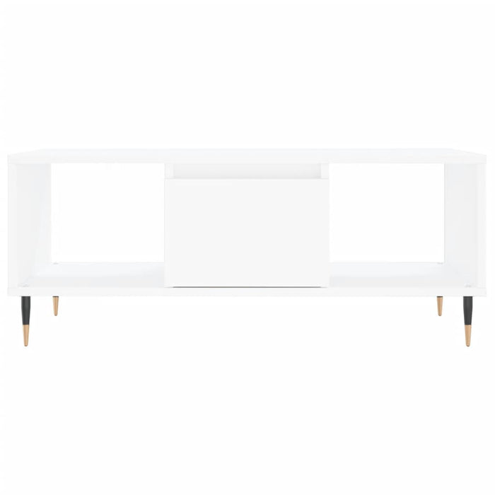 Tavolino da Salotto Bianco 90x50x36,5 cm in Legno Multistrato 830580