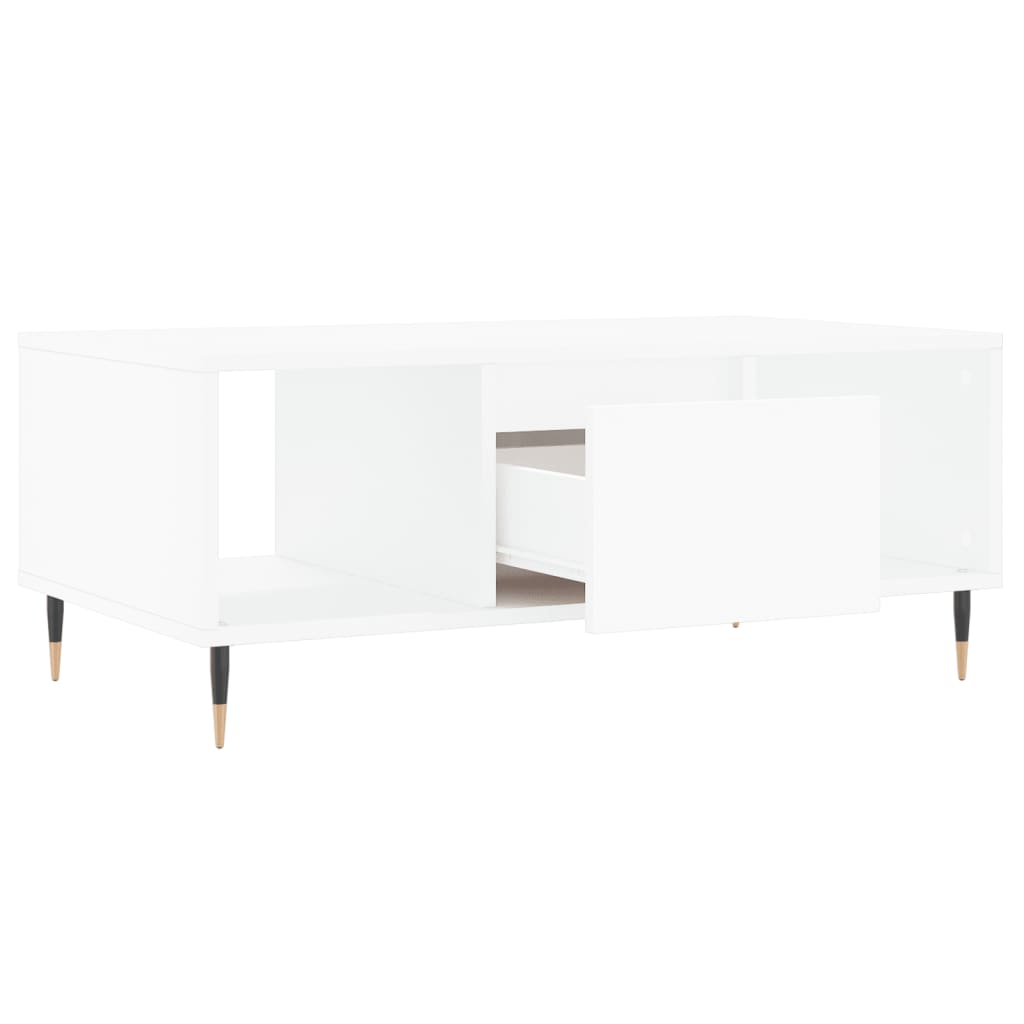 Tavolino da Salotto Bianco 90x50x36,5 cm in Legno Multistrato 830580