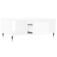 Tavolino da Salotto Bianco 90x50x36,5 cm in Legno Multistrato 830580