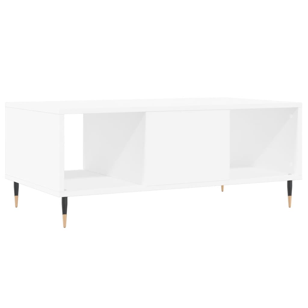 Tavolino da Salotto Bianco 90x50x36,5 cm in Legno Multistrato 830580