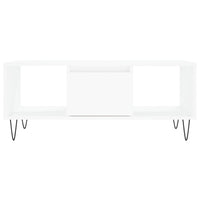 Tavolino da Salotto Bianco 90x50x36,5 cm in Legno Multistrato 830588