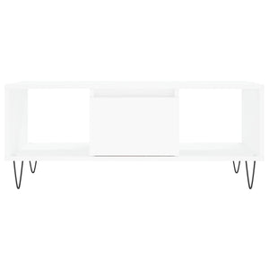 Tavolino da Salotto Bianco 90x50x36,5 cm in Legno Multistrato 830588