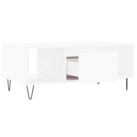 Tavolino da Salotto Bianco 90x50x36,5 cm in Legno Multistrato 830588