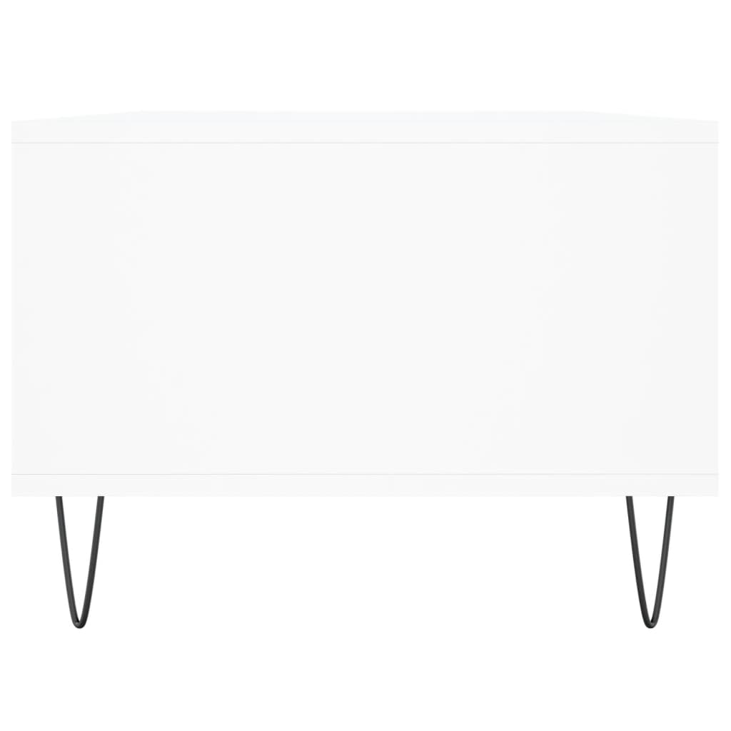Tavolino da Salotto Bianco 90x50x36,5 cm in Legno Multistrato 830588