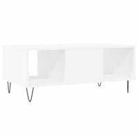 Tavolino da Salotto Bianco 90x50x36,5 cm in Legno Multistrato 830588