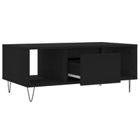 Tavolino da Salotto Nero 90x50x36,5 cm in Legno Multistrato 830589