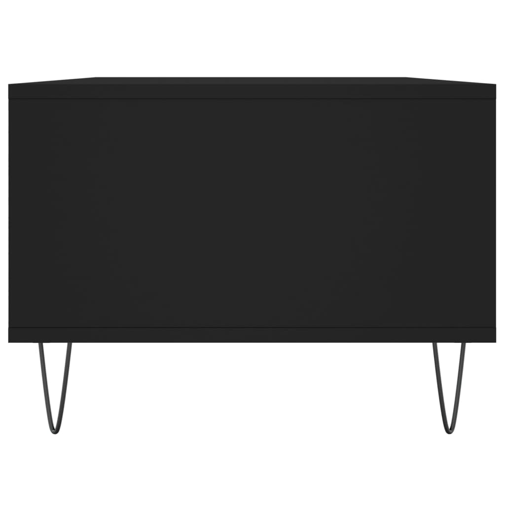 Tavolino da Salotto Nero 90x50x36,5 cm in Legno Multistrato 830589