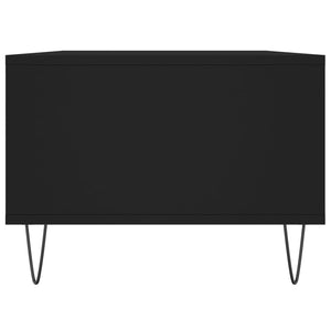Tavolino da Salotto Nero 90x50x36,5 cm in Legno Multistrato 830589