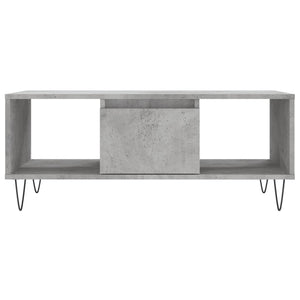 Tavolino Salotto Grigio Cemento 90x50x36,5 cm Legno Multistrato 830592
