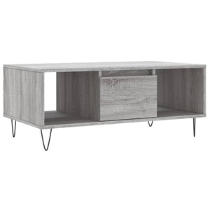 Tavolino Salotto Grigio Sonoma 90x50x36,5 cm Legno Multistratocod mxl 70799
