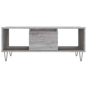 Tavolino Salotto Grigio Sonoma 90x50x36,5 cm Legno Multistrato 830594