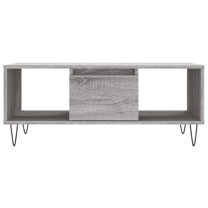Tavolino Salotto Grigio Sonoma 90x50x36,5 cm Legno Multistrato 830594