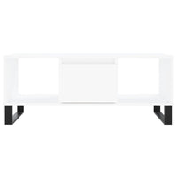 Tavolino da Salotto Bianco 90x50x36,5 cm in Legno Multistrato 830596