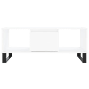 Tavolino da Salotto Bianco 90x50x36,5 cm in Legno Multistrato 830596