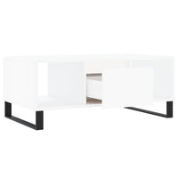 Tavolino da Salotto Bianco 90x50x36,5 cm in Legno Multistrato 830596