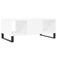 Tavolino da Salotto Bianco 90x50x36,5 cm in Legno Multistrato 830596