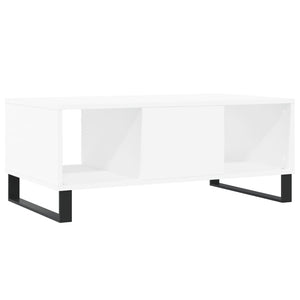 Tavolino da Salotto Bianco 90x50x36,5 cm in Legno Multistrato 830596