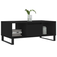 Tavolino da Salotto Nero 90x50x36,5 cm in Legno Multistrato 830597