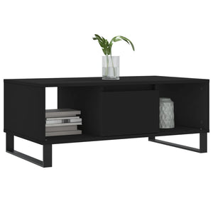Tavolino da Salotto Nero 90x50x36,5 cm in Legno Multistratocod mxl 94802