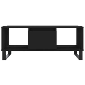 Tavolino da Salotto Nero 90x50x36,5 cm in Legno Multistrato 830597