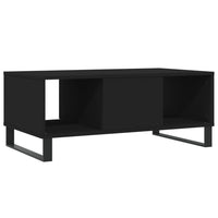 Tavolino da Salotto Nero 90x50x36,5 cm in Legno Multistrato 830597