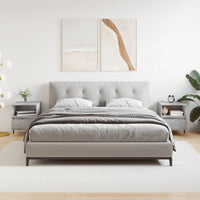 Comodini 2pz Grigio Cemento 40x35x50 cm in Legno Multistrato 830613