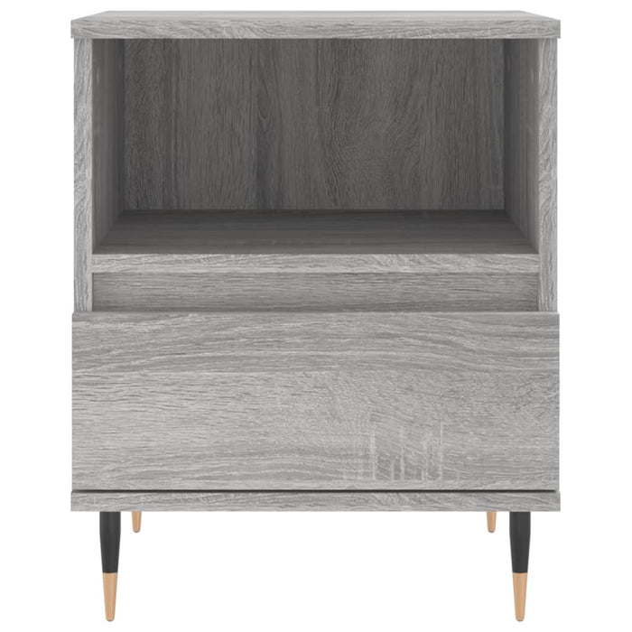 Comodino Grigio Sonoma 40x35x50 cm in Legno Multistrato 830616