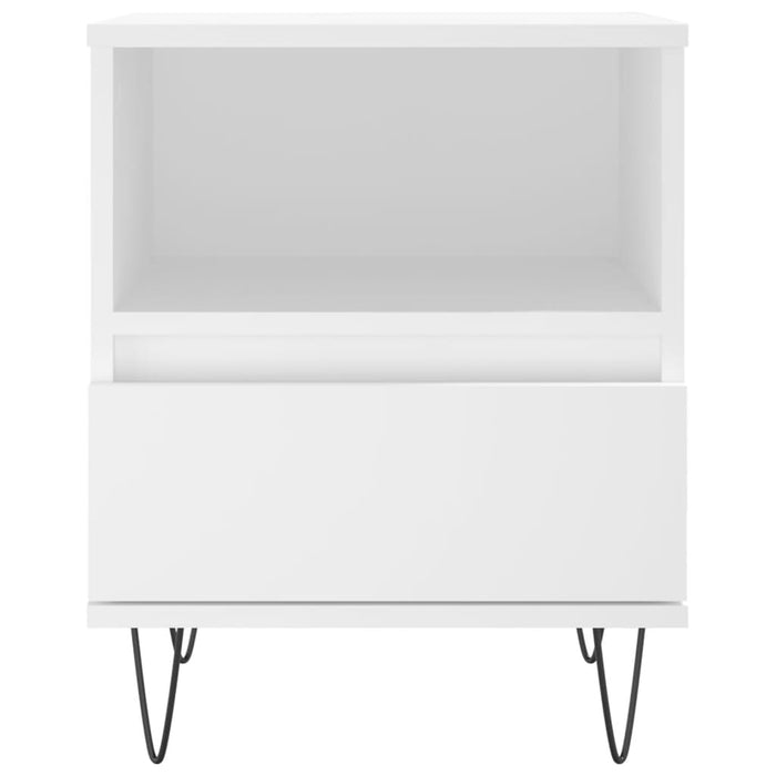 Comodino-Tavolino da notte Bianco 40x35x50 cm in Legno Multistrato 921431