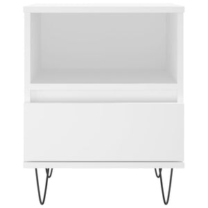 Comodino Bianco 40x35x50 cm in Legno Multistrato 830620