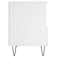 Comodino Bianco 40x35x50 cm in Legno Multistrato 830620
