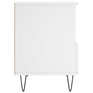 Comodino Bianco 40x35x50 cm in Legno Multistrato 830620