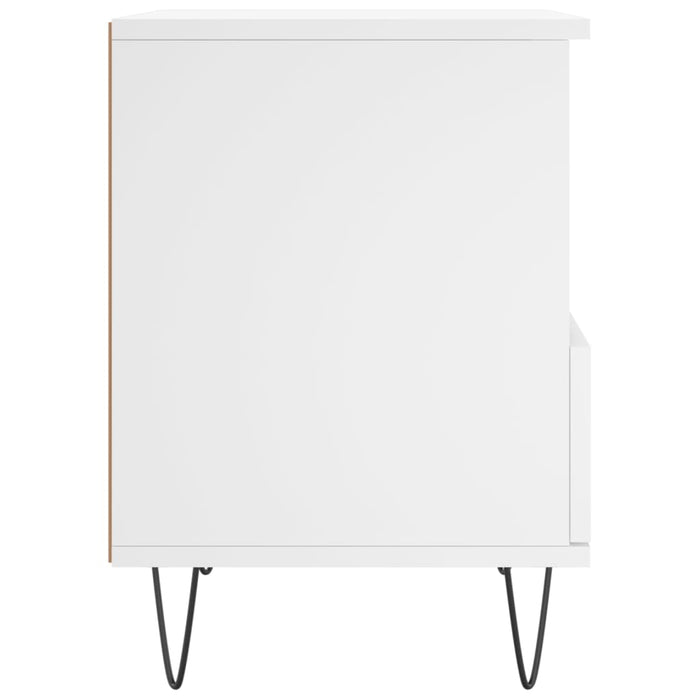 Comodino-Tavolino da notte Bianco 40x35x50 cm in Legno Multistrato 921431