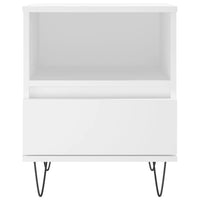 Comodini 2pz Bianchi 40x35x50 cm in Legno Multistrato 830621