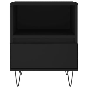 Comodino Nero 40x35x50 cm in Legno Multistrato 830622
