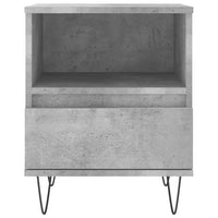 Comodini 2pz Grigio Cemento 40x35x50 cm in Legno Multistrato 830629