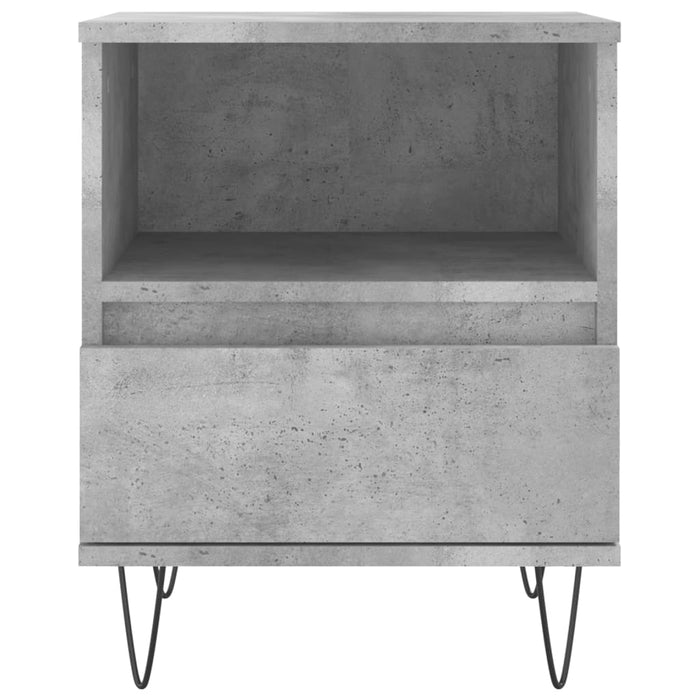 Comodini 2pz Grigio Cemento 40x35x50 cm in Legno Multistrato 830629