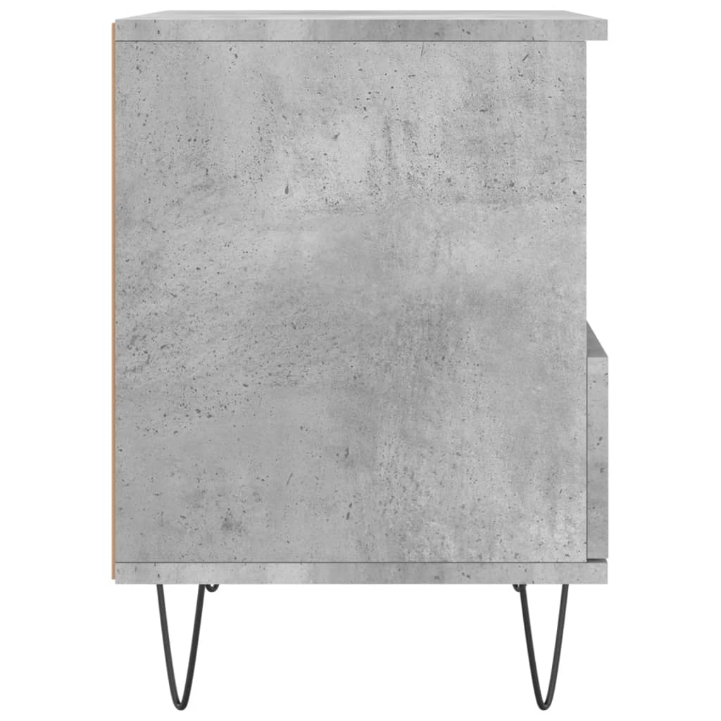 Comodini 2pz Grigio Cemento 40x35x50 cm in Legno Multistrato 830629