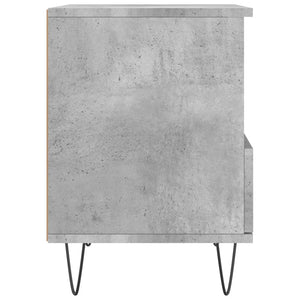 Comodini 2pz Grigio Cemento 40x35x50 cm in Legno Multistrato 830629