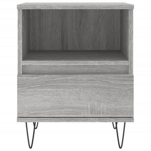 Comodino Grigio Sonoma 40x35x50 cm in Legno Multistrato 830632