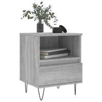 Comodini 2pz Grigio Sonoma 40x35x50 cm in Legno Multistrato 830633