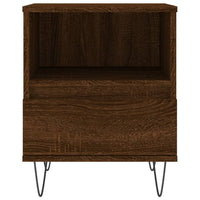 Comodino Rovere Marrone 40x35x50 cm in Legno Multistrato