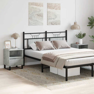 Comodini 2pz Grigio Cemento 40x35x50 cm in Legno Multistrato 830645