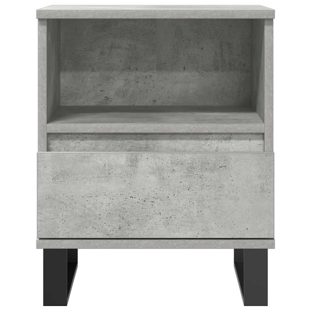 Comodini 2pz Grigio Cemento 40x35x50 cm in Legno Multistrato 830645